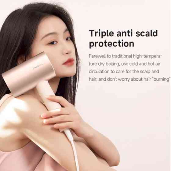 Фен Xiaomi Doco negative ion hair dryer soft and fast dry hair care Pink (Китайська вилка) Одесса