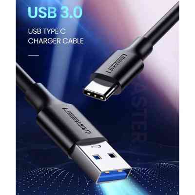 Дата кабель USB 3.0 AM to USB-C 0.5m 3A US184 black Ugreen (20881) Винница