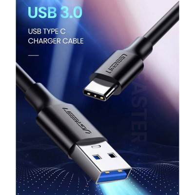 Дата кабель USB 3.0 AM to USB-C 0.5m 3A US184 black Ugreen (20881) Винница - изображение 2