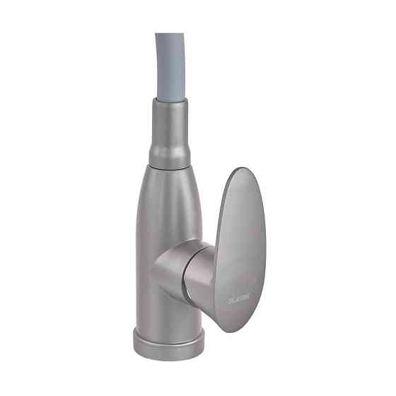 Змішувач для кухні PLAMIX CEZAR-011-B SET GRAPHITE REFL.GRAY із силіконовим виливом та підводкою (PM0720) Харків