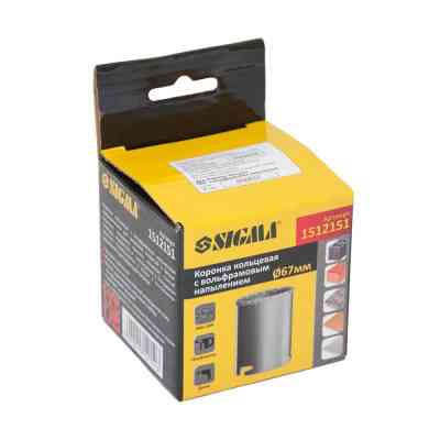 Коронка Sigma кільцева з вольфрамовим напиленням 67мм (1512151) Вінниця