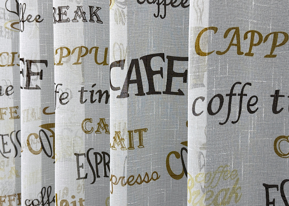 Тюль VR-Textil 1792т Лен Молочный с коричневым 300х270 см (42-0814) Киев - изображение 6