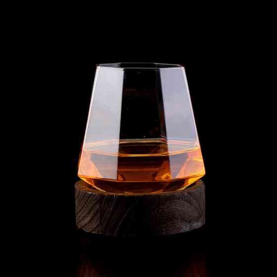 Бокал-доф для виски, АЛМАЗ С деревянной подставкой! 1шт Кременчуг