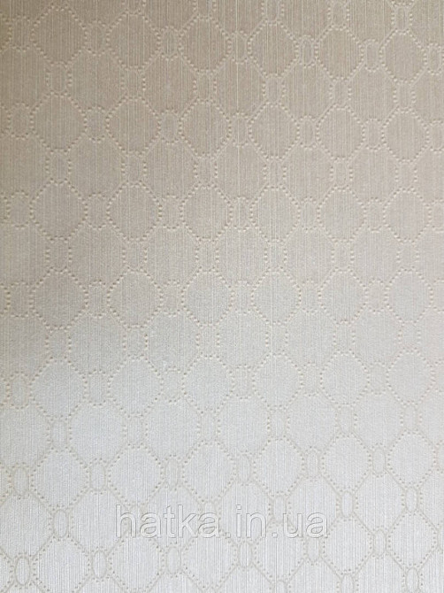 Текстильні шпалери на флізеліновій основі Da capo RaschTextil геометрія ромб овал сітка жовті фон пісочний Київ - фото 1