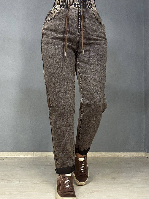 Джинсы женские Vanver 82099 MOM comfort талия на резинке со шнурком коричневые, коричневый, 31, 31, 89 см, 112 см Киев - изображение 7