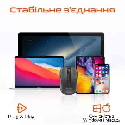 Мышка Meetion BTM185 Bluetooth/Wireless Black (MT-BTM185-A) Винница
