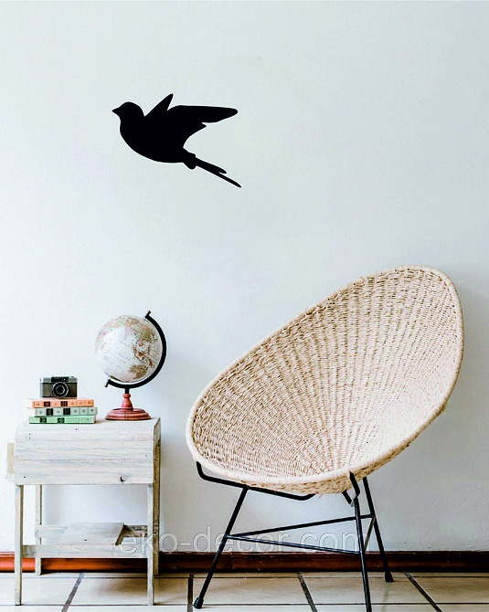 Декоративное настенное Панно «Птичка» Декор на стену(цена за 1шт) 30*21 см, Черный Киев - изображение 8