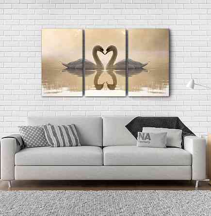 Модульная картина Природа Лебеди  Аrt-206_3А Киев