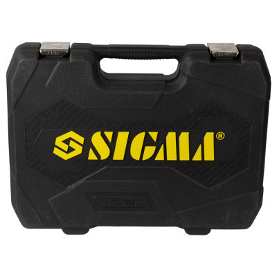 Набор инструментов Sigma насадок торцевых и бит 1/4", 1/2" 72шт CrV mid (6003741) Винница - изображение 6