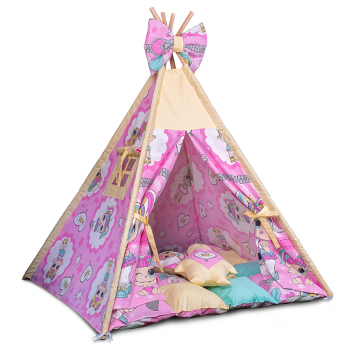 Вігвам Хатка комплект Ляльки з подушками — Великий 150*150 см Київ