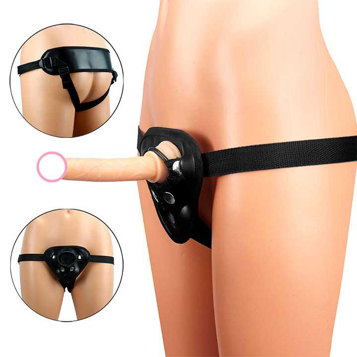 Набор: трусики для страпона, фаллоимитатор и кольца под разные фаллосы - Голубой Винница - изображение 2