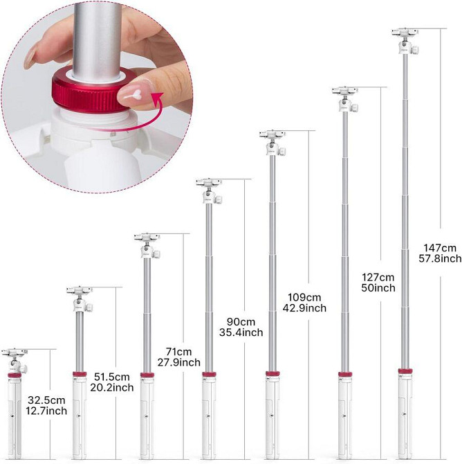 Штатив Ulanzi Vijim Multi-functional Mini Tripod White (UV-2503A MT-44 white) Київ - фото 7