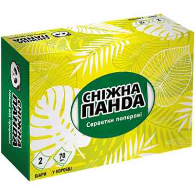 Салфетки косметические Сніжна Панда 2 слоя 70 шт. (4820183971203) Винница