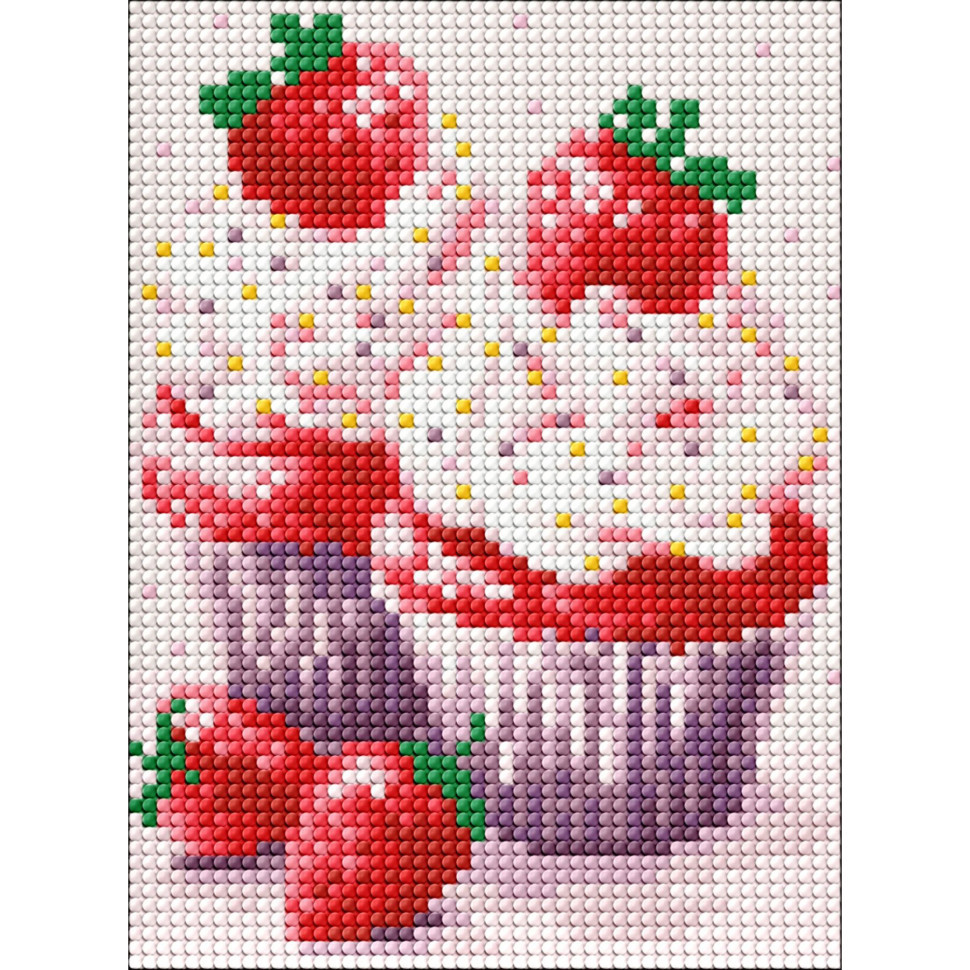 Алмазна мозаїка без підрамника для дітей "Апетитний десерт" AMM1041, 15х20 см Вінниця - фото 1