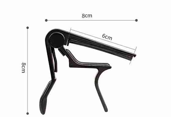Гітарний капо для акустичних та електрогітар 5 медіаторів 1 тримач 8 см сірий Київ