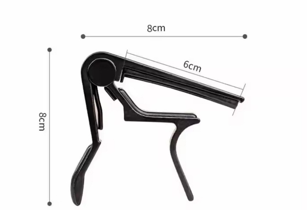 Гітарний капо для акустичних та електрогітар 5 медіаторів 1 тримач 8 см сірий Київ - фото 2