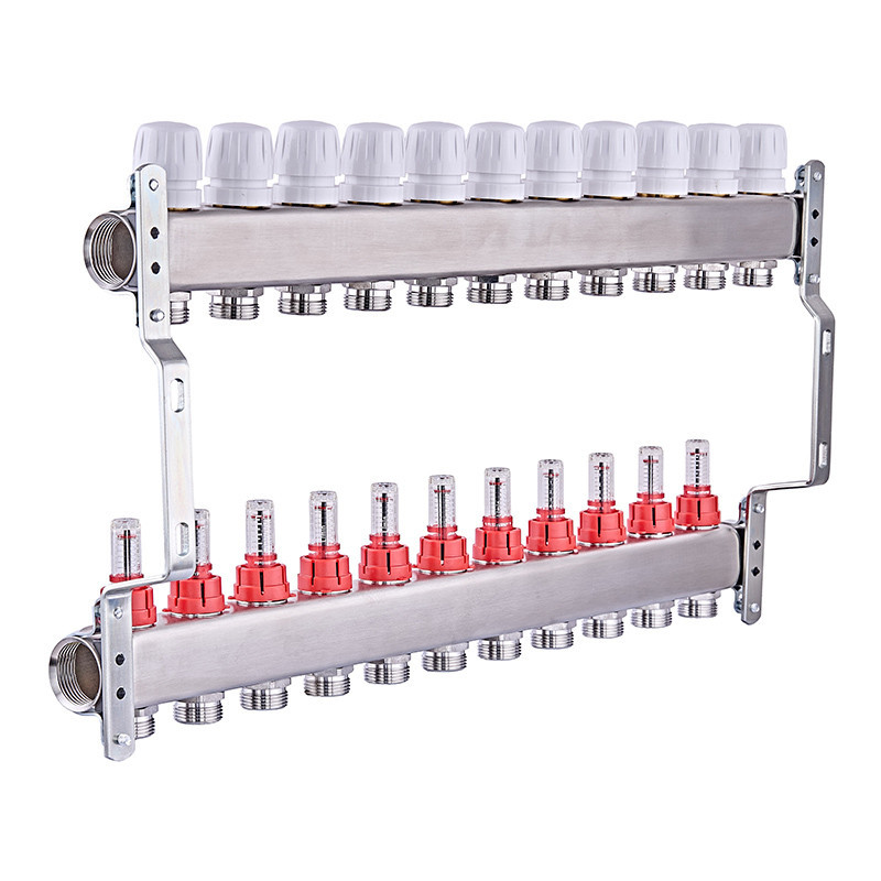 Колекторний блок з витратомірами Nolf NF.2100-11S 1"x11 (корпус нержавіюча сталь) (NF3025) Київ - фото 2