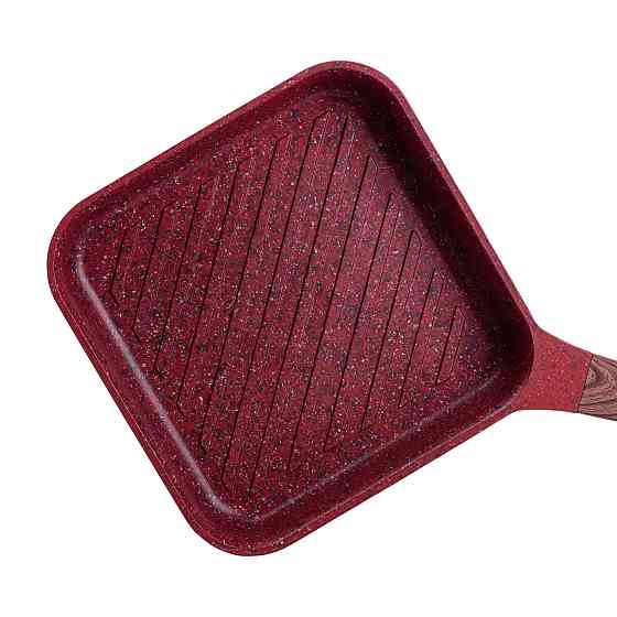 Сковорода-гриль алюмінієва, квадратна, 2,5 л, з антипригарним покриттям, 24 см MGC Red HP-4-443R Коломия