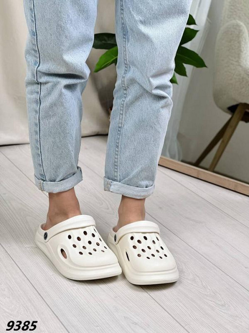 Кроксы женские белые сабо для работы и отдыха легкие и комфортные ТМ очень удобные Одесса - изображение 4
