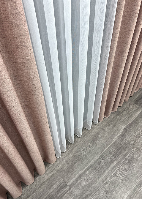Шторна тканина "TWEED_V" однотонна колір пудровий 1916ш Київ - фото 5