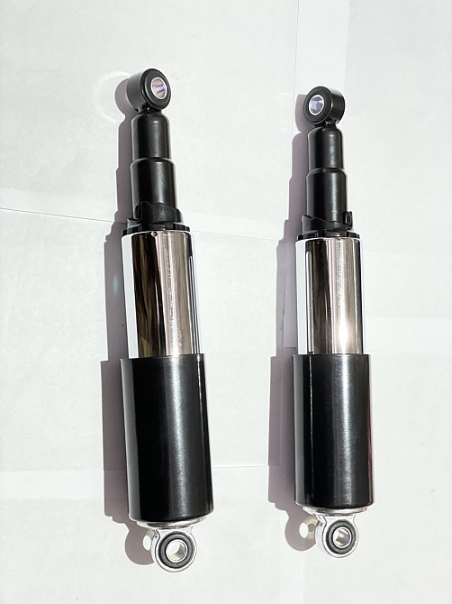 Амортизатори (пара) мотоцикл Ява 32 см, регульовані, закриті, чорні Мукачево - фото 1