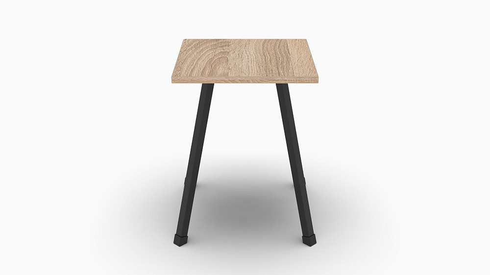 Табурет кухонный Ferrum-decor 430x320x320 Черный металл ДСП Дуб Сонома 16 мм (FRD-104640) Днепр - изображение 2