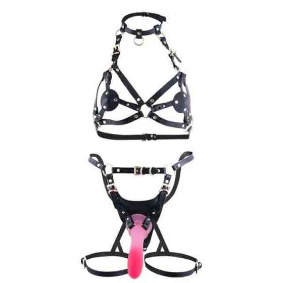 Сбруя зі страпоном LOCKINK SEVANDA Queen Sheba Set with Pink Dildo Sex Aura Київ