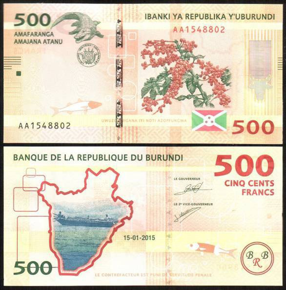 Burundi Бурунді — 500 Francs 2018 UNC Полтава - фото 1