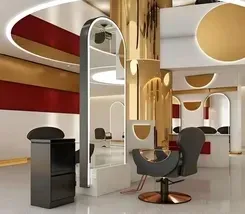 Перукарська Консоль Calissimo Konsola Konsoleta Fryzjerska Barberska Lustro Fryzjerskie Led Rama Aluminiowa 200X80 Pro Dwustronne Киев - изображение 1