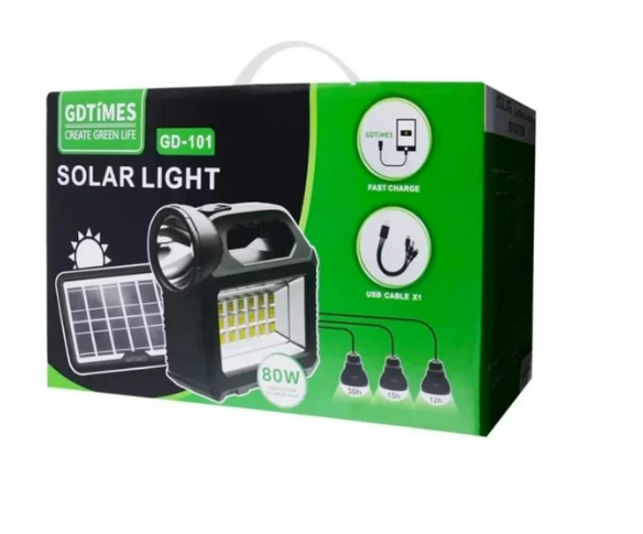 Солнечная станция портативная GDLITE GD-101  с функцией Powerbank 8228 Одесса - изображение 1