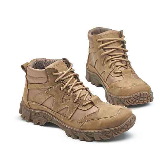 Тактичні шкіряні черевики з кордурою, міцні, прошиті. ЗСУ Койот 42 (28) Харків