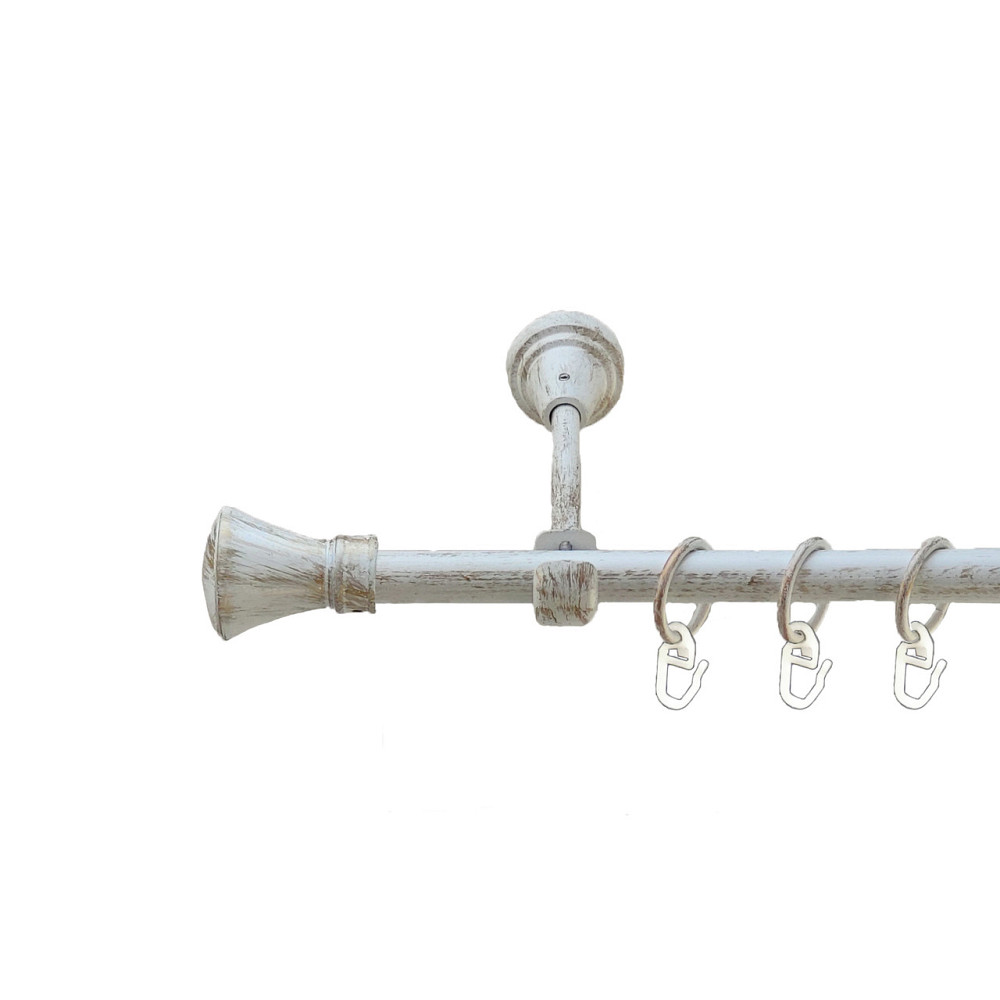 Карниз Orvit Люксор металевий однорядний відкритий Біле Золото 16 мм 240 см (5478925) Львов - изображение 1