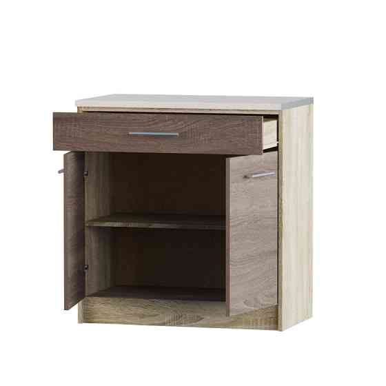 Кухонний модуль нижній з шухлядою Еверест Еко 800 дуб сонома/трюфель (без стільниці) 80х46х82 см (DTM-2910) Львів