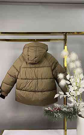 Детская зимняя куртка для девочки подростка 146,152,158,164 коричневая Николаев