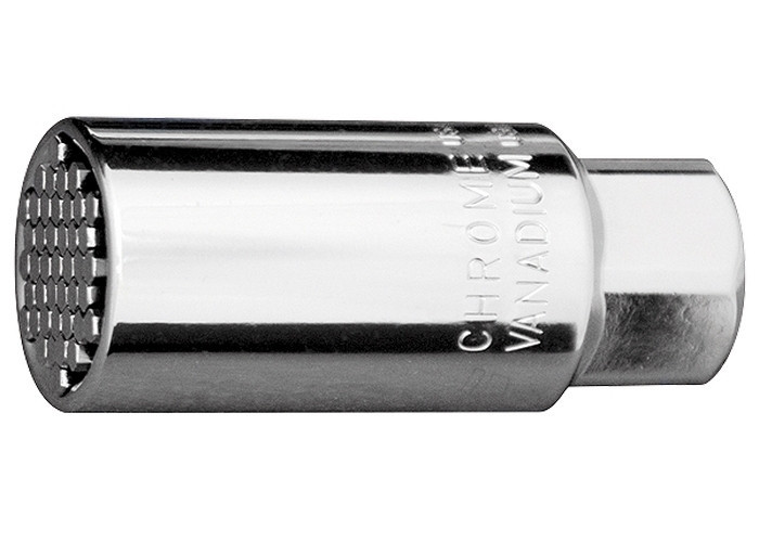 Головка торцева многоразмерная CrV (6-21мм) під квадрат 3/8", CrV, хромир. GROSS Полтава - фото 1