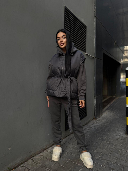 Женский теплый костюм тройка (жилетка+штаны+худи) Одесса - изображение 1