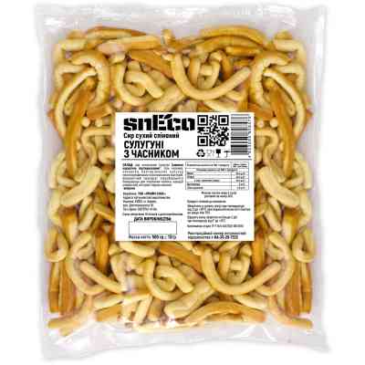 Сыр сушеный snEco Сулугуни с чесноком 500 г (4823095808476) Винница