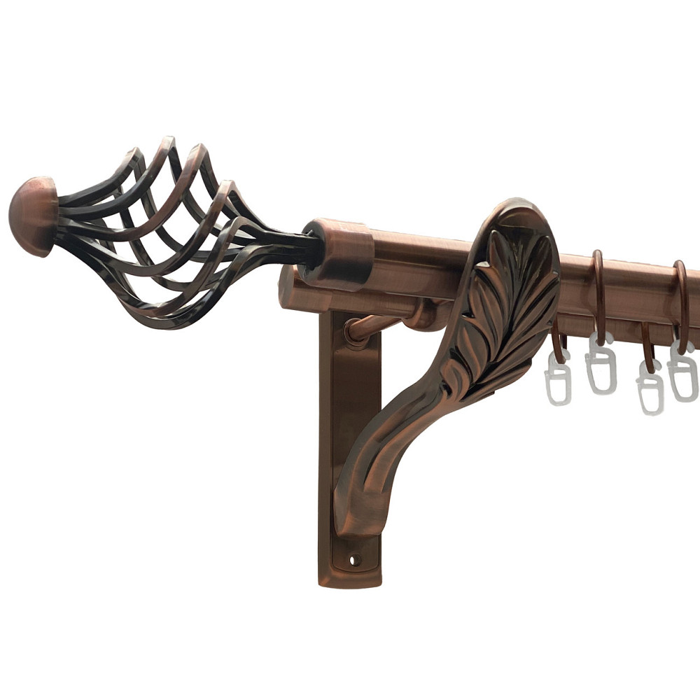 Карниз Orvit Арезо металевий дворядний ретро Мідь 25\19 мм 200 см (00-00011578) Львів - фото 1