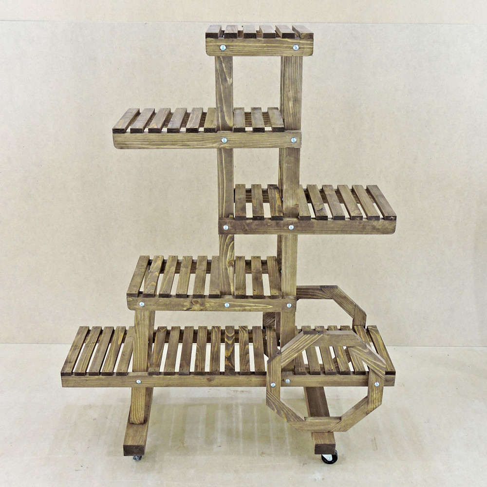 Підставка для квітів "Муліно" на коліщатках капучино Миколаїв - фото 8