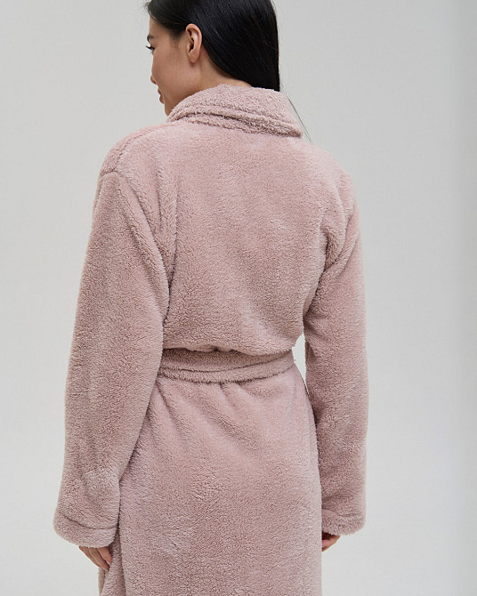 Теплий однотонний жіночий халат Nicoletta Queen — Велюрсофт 94118 S Київ - фото 6