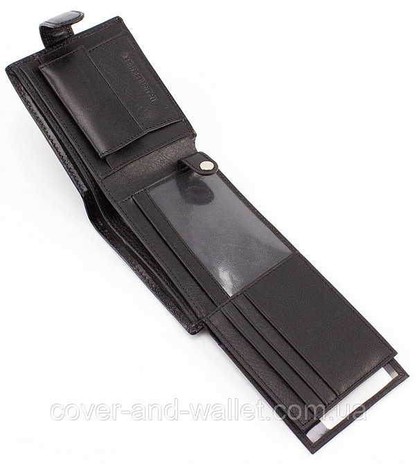 Шкіряний чоловічий портмоне з гладкої шкіри ST B 102 Leather Київ - фото 5