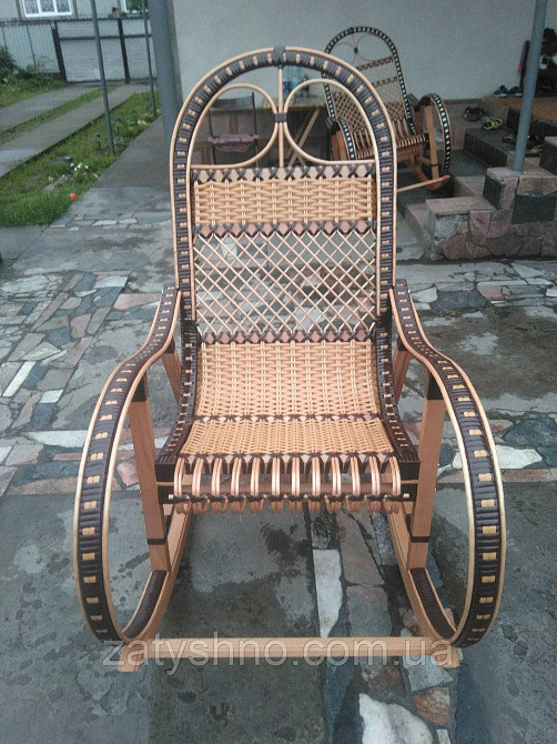 Качалка плетеная коричневая Киев - изображение 2