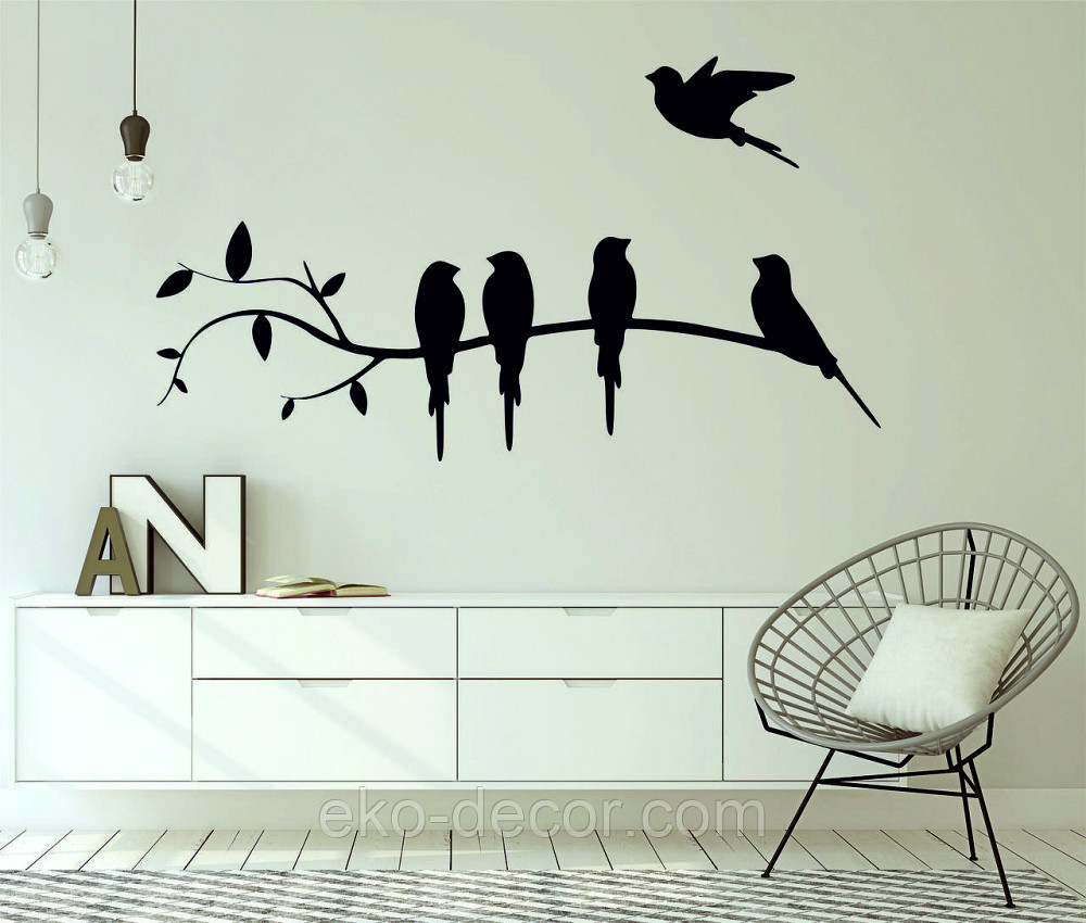 Декоративное настенное Панно «Птички на ветке», Декор на стену Киев - изображение 4