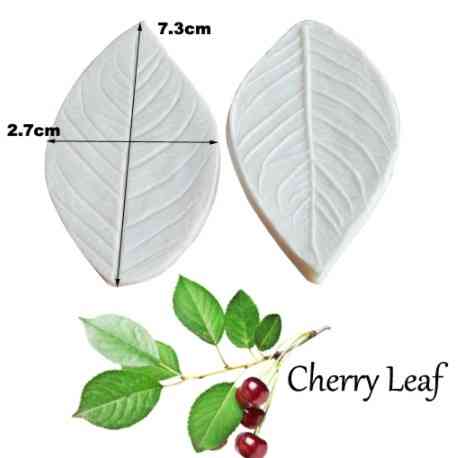 Силиконовый молд Листья вишни 73 на 27 мм белый Киев