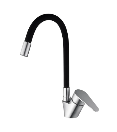 Змішувач для кухні Mixxus NEO-011 REFL.Black із силіконовим виливом   ( MI6558 ) 33753 Харків