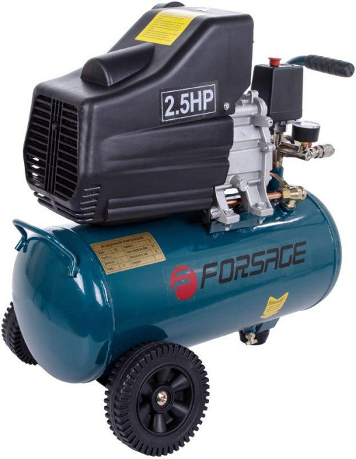 Компресор поршневий масляний з прямим приводом 24л (1.5квт, 8 бар, рес 24л,180л/м, 220В, вага 18кг) Forsage Одесса - изображение 4