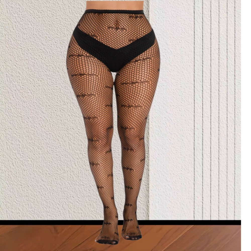 Колготки с летучими мышами сетка женские one size черный Киев - изображение 4