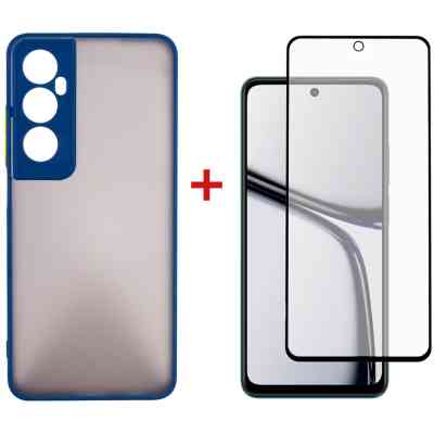 Чохол до мобільного телефона Dengos Realme C65 + Glass Blue (DG-KM-94) Вінниця