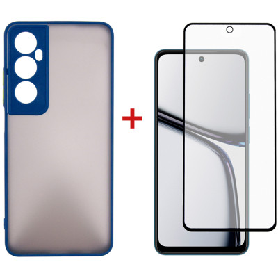 Чохол до мобільного телефона Dengos Realme C65 + Glass Blue (DG-KM-94) Вінниця - фото 1