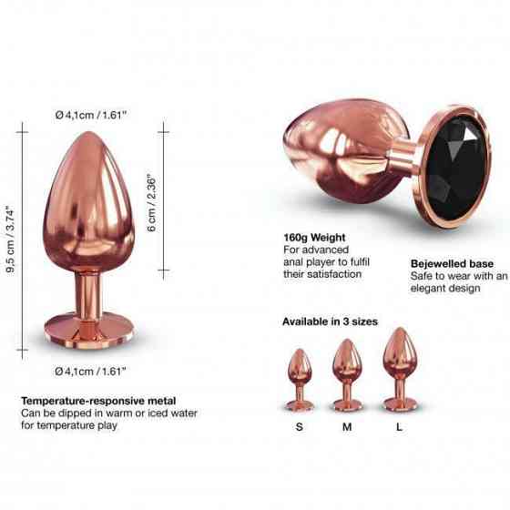 Металева анальна пробка із прикрасою у вигляді кристалу Dorcel - Diamond Plug L Sex Aura Київ